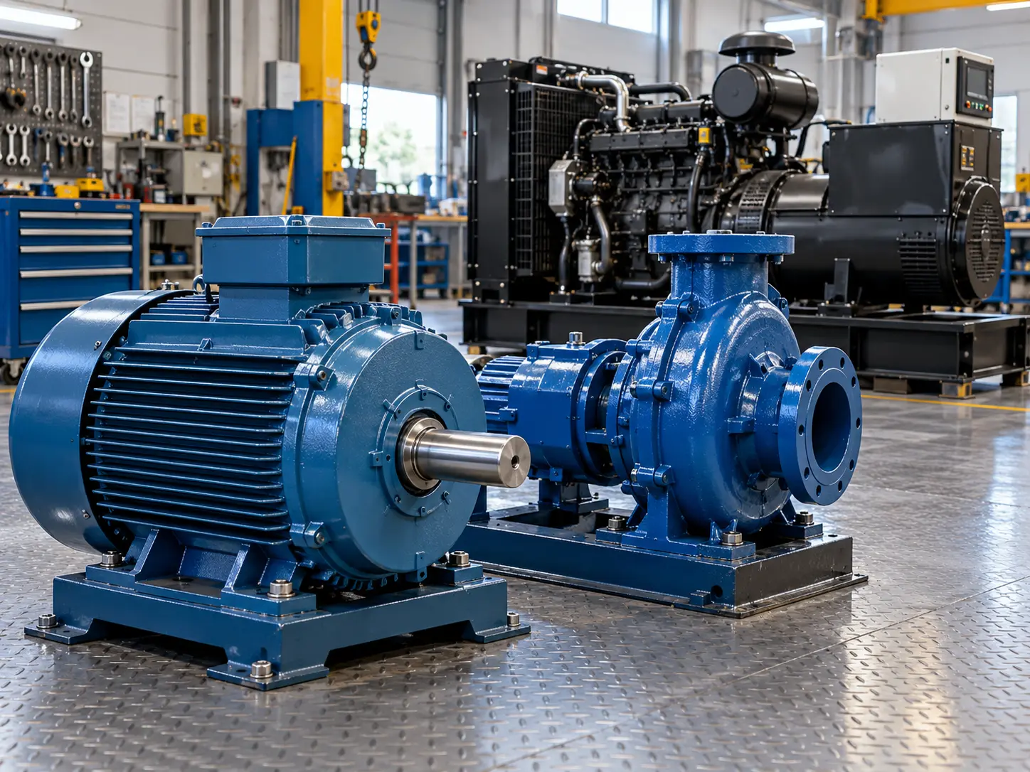 Moteurs électriques et pompes industrielles